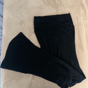 Aerie Black Hi-Rise Flare Leggings